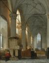 Interieur van De Groote kerk (St. Laurens-kerk) te Alkmaar